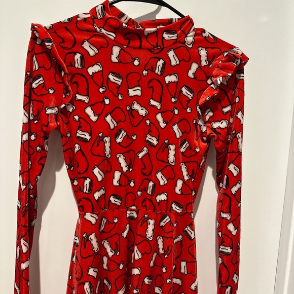 RED HOLIDAY RED DRESS - Picture 3 of 4